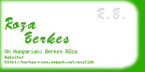 roza berkes business card
