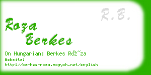 roza berkes business card